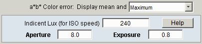Portion of Colorcheck input dialog box