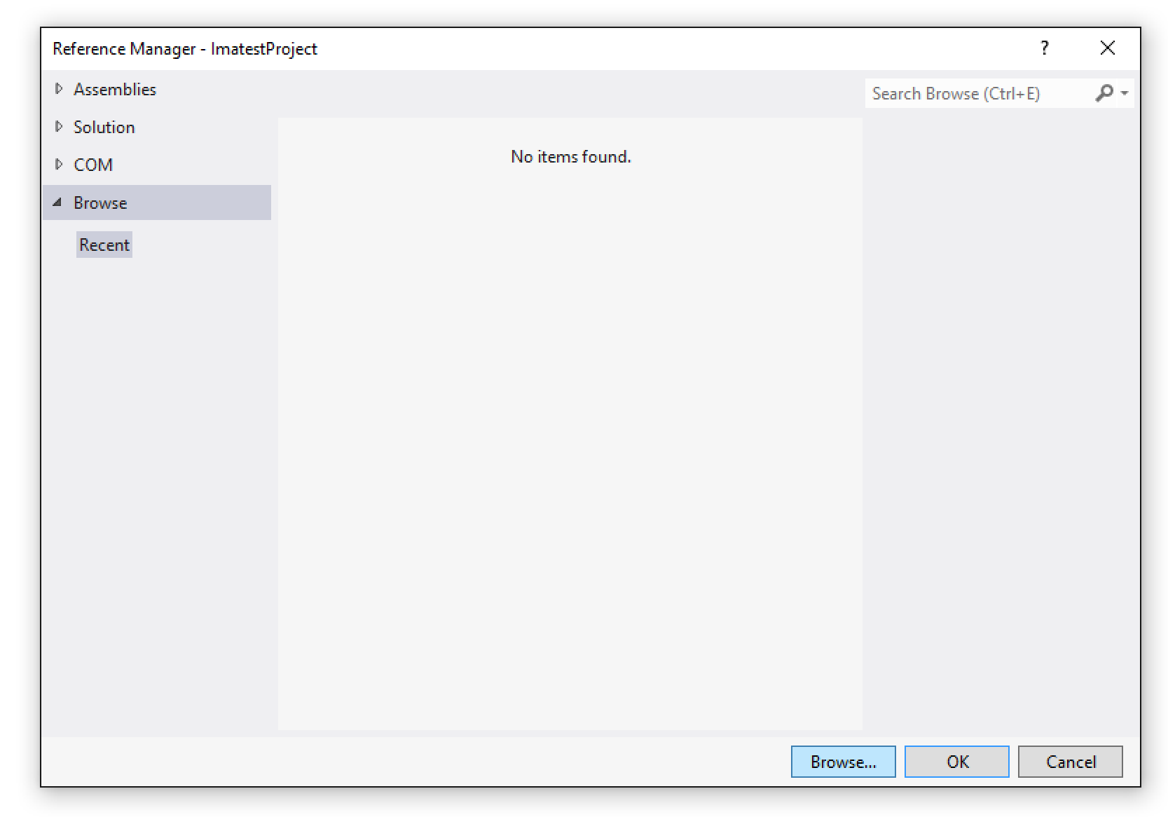 DotNet Acquisition - Reference Manager - Browse